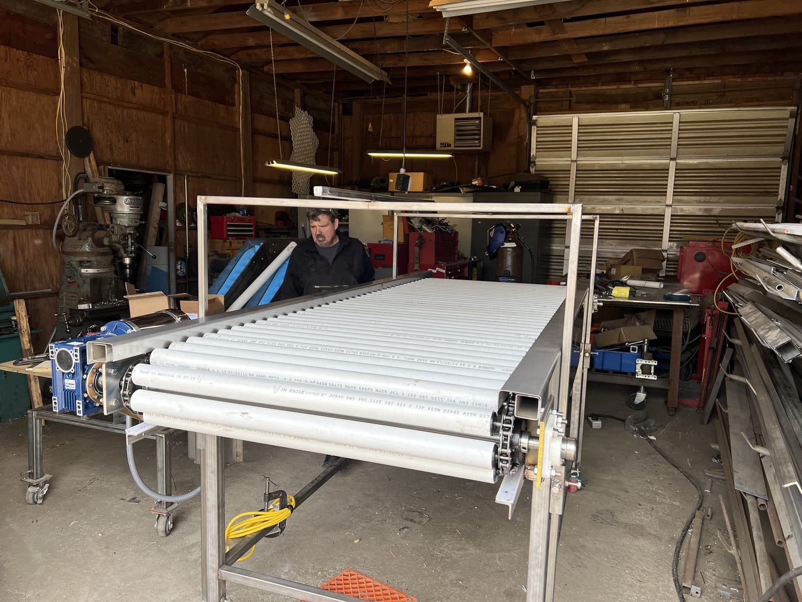 Powered roller table build