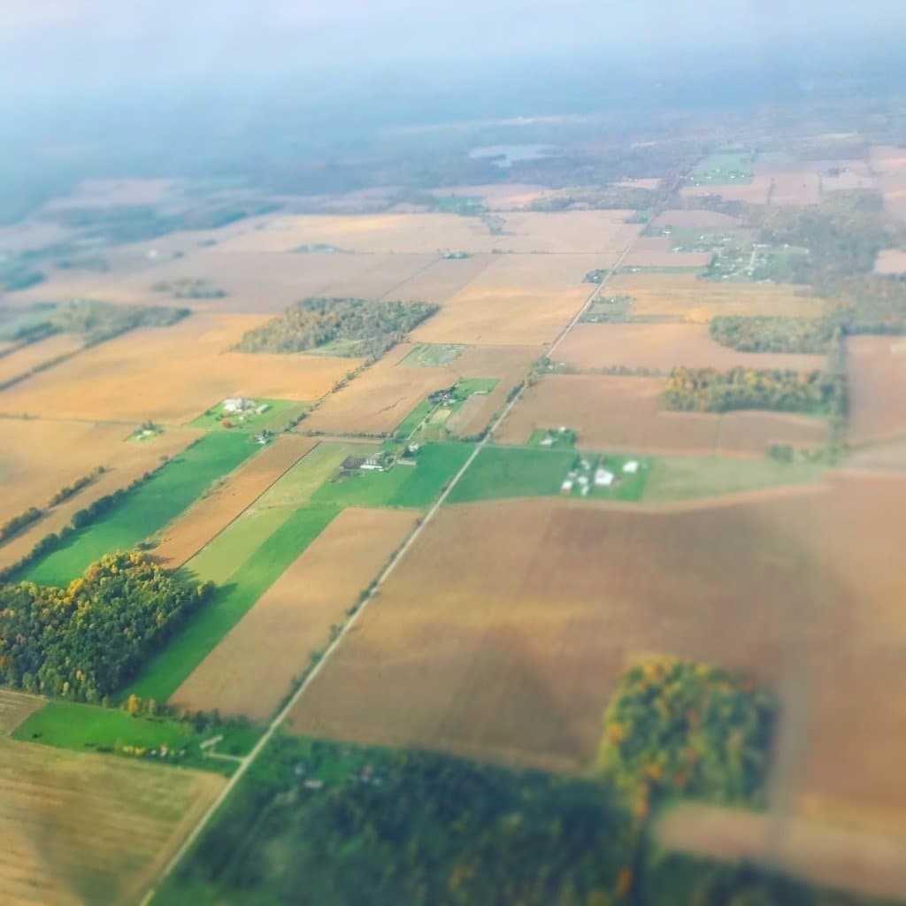 Aerial view of South Jersey farmland
